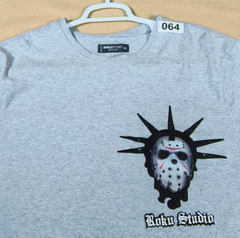 Roku Studio, Ghost Town, Jason Mask Friday The 13th Grey T-Shirt 3XL, Pre-Owned.