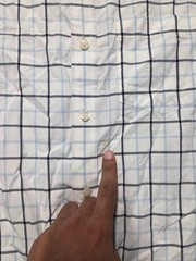 The Classic Shirt Men’s Shirt White Sz Large Blue Check Plaid Button Up Collard