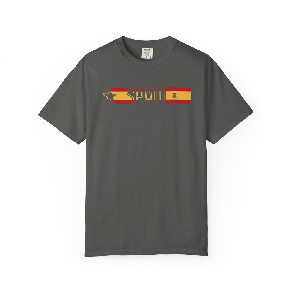 Spain Soccer T-Shirt Comfort Colors World Cup 2026 Flag Stripe La Roja Futbol