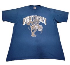 VINTAGE Swingster Kentucky Wildcats 80s Blue Graphic T-Shirt XL Made In USA NCAA