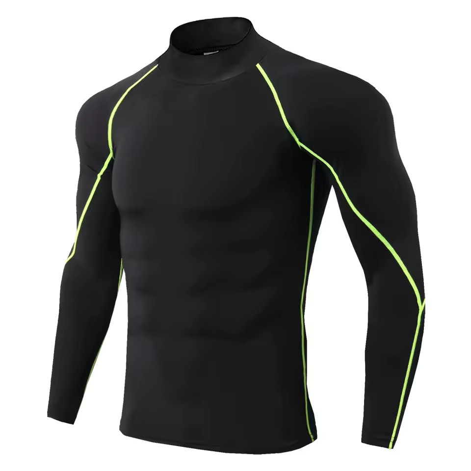 Men Compression Sport T-Shirt Quick Dry Fitness Running Gym Tight Long Sleeve