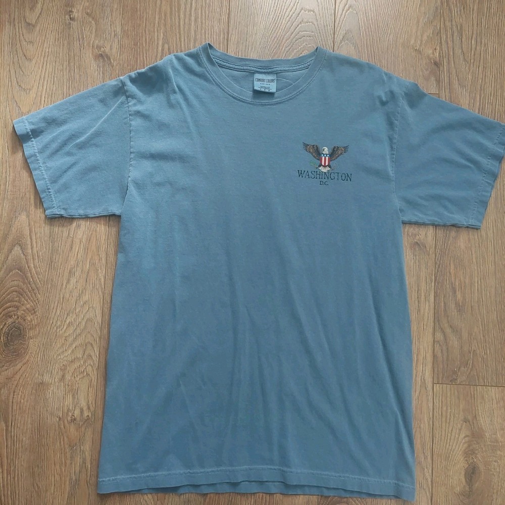 Blue Comfort Colors Washington DC USA VTG M S tag L Free Shipping Faded Men
