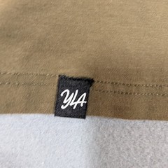YoungLA Long Sleeve T-Shirt Mens Medium Olive Green Relaxed Fit