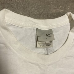 VTG Nike Shirt Mens Large White Red Essential Center Swoosh Check 90s Y2K-Flaw