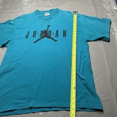 Vintage Nike Air Jordan T Shirt 1990’s Teal Blue Made In USA Single Stitch Sz L