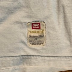 Ecko United. white and blue cotton baseball graphic skate tee