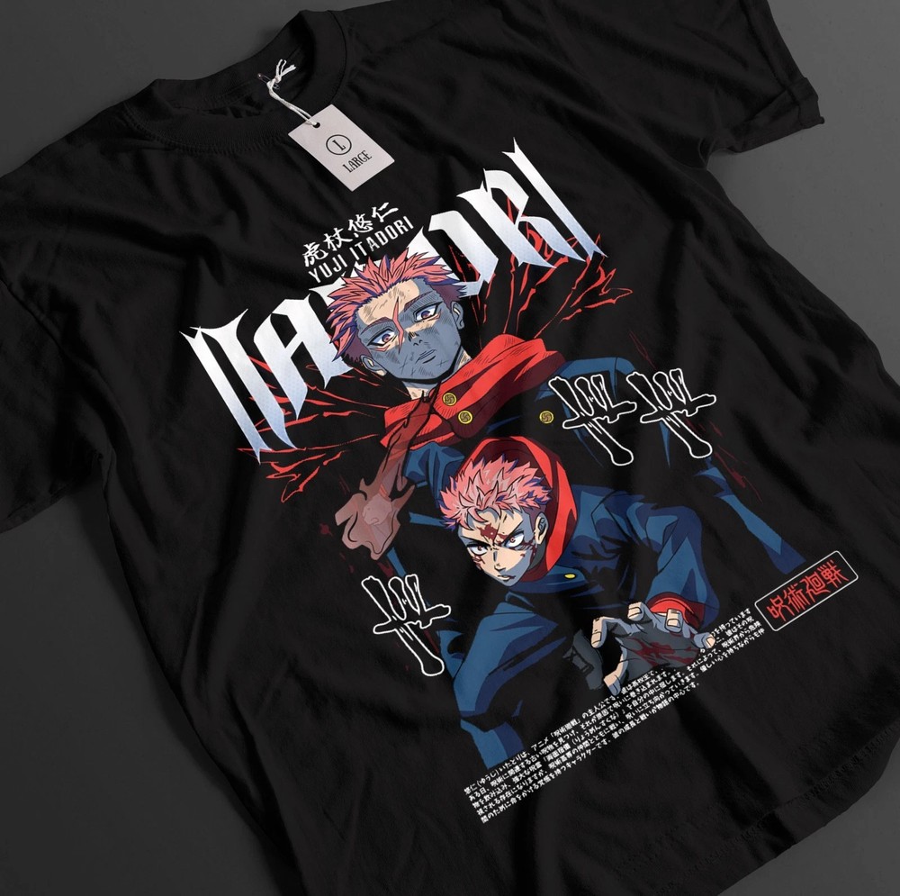 Jujutsu Kaisen Shirt Itadori Yuji T-Shirt Sukuna Gojo Anime Unisex Tee