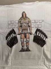NEW POWER LIFTING : “DTG” PRINT On 100% COTTON WHITE T-SHIRT 2XX