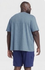 Men’s Relaxed Fit Soft Stretch T-Shirt – All In Motion™ Blue XL: UPF 50+