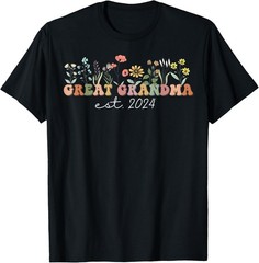 Soon To Be Great Grandma Est 2024 Pregnancy Announcement T-Shirt