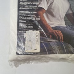 Vintage BVD T Shirts White Crew Neck Size L Preshrunk Cotton New Old Stock