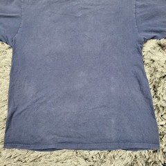 Nike T-Shirt Mens Large Blue Loose Fit Cotton Swoosh Short Sleeve Pullover Flaw