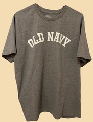 Men’s XL Old Navy Gray Logo Graphic Short Sleeve Tee – New Without Tags