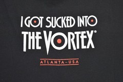 The Vortex Atlanta Black V-Neck T-Shirt Womens Size 2XL XXL