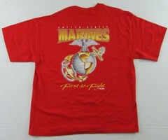 7.62 Design UNITED STATES MARINES First To Fight Red T Shirt Size XL (NWOT)