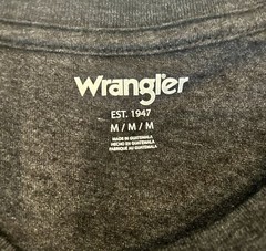 Wrangler Men’s T-Shirt- light,soft material-legends never die logo- Medium-NEW-