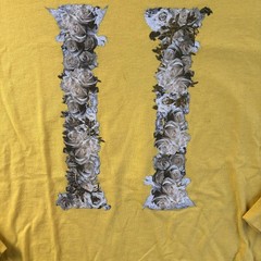 Migos Culture II Shirt Mens Large Yellow Floral Graphic Long Sleeve Tee T-Shirt