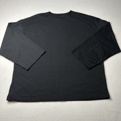 ASOS Edition Men’s Oversized Long Sleeve T-Shirt Black Boxy Crew Neck Size M