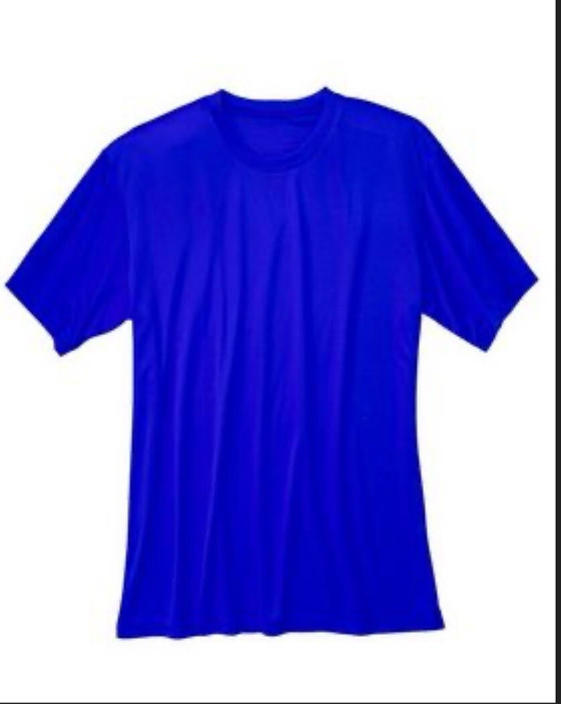 2 Pack New Hanes Cotton Crew Neck Blue T-shirts sizes Medium No Chest pocket
