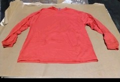 Delta Apparel Pro Weight Long Sleeve Tee Red Orange 2XL Red “3 Count”(Set Of 3)