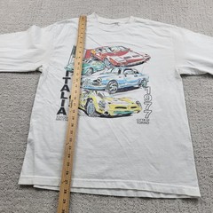 Vintage J. GALT Shirt Mens L White Italia 1977 Graphic Cars Long Sleeve 70s