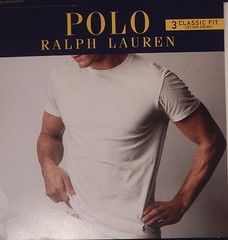 3 POLO RALPH LAUREN MENS COTTON WHITE CREW T-SHIRTS UNDERSHIRTS S M L XL XXL NEW