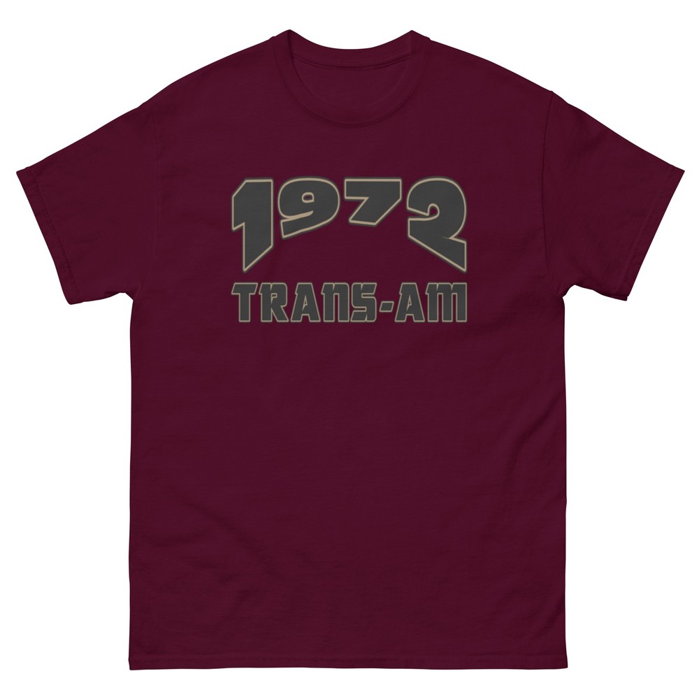 1972 TRANS-AM T SHIRT sizes Small THRU 5XL choose from 10 COLORS!