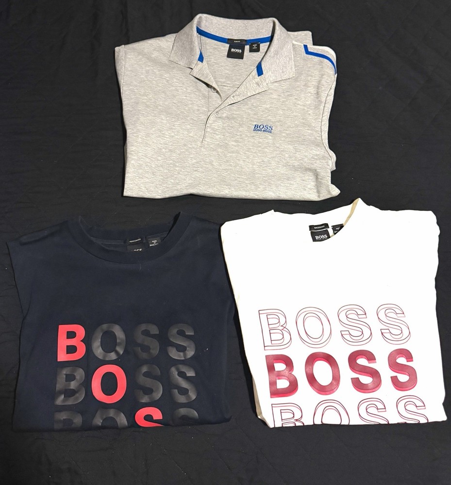 BUNDLE BOSS HUGO BOSS T Shirt & Polo Men’s Size S Short Sleeve