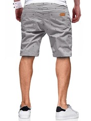 JMIERR Mens Casual Shorts – Fashion Cotton Large, U Coconut Tree Grey