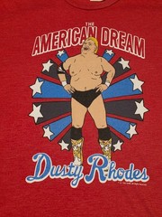 Homage WWE American Dream Dusty Rhodes Red Heather Soft T-Shirt Sz Large Exc