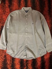 Ralph Lauren BLAKE Long Sleeve Cotton Shirt Beige L For 14Y+ Japan