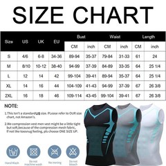 Men’s Compression Shirt Ionic Shaping Sleeveless Vest Sports Base Layer Tank Top