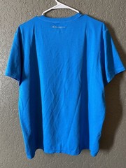 (2) Champion Mens Crew Neck T Shirt Short Sleeve T-Shirt LARGE gray / blue