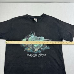 Vintage Costa Rica Shirt Adult Medium Black Iguana Animal Nature Tropical USA