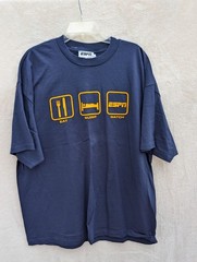 New Vintage ESPN Eat Sleep Watch T-Shirt XXL Navy Blue Disney Parks