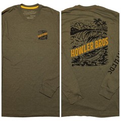 HOWLER BROTHERS Bros Long Sleeve T-Shirt Tarpon Tube Green Large L