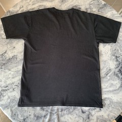 Vans Original Classic Black White Mini Spell Out Logo Thick Cotton Tshirt Tee L