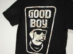 New JedCo Good Boy T-Shirt Black Camo Dog Sunglassesn Graphic Mens Size M