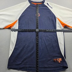 NFL Team Apparel Chicago Bears Shirt Mens Navy Blue White Orange Colorblock XL