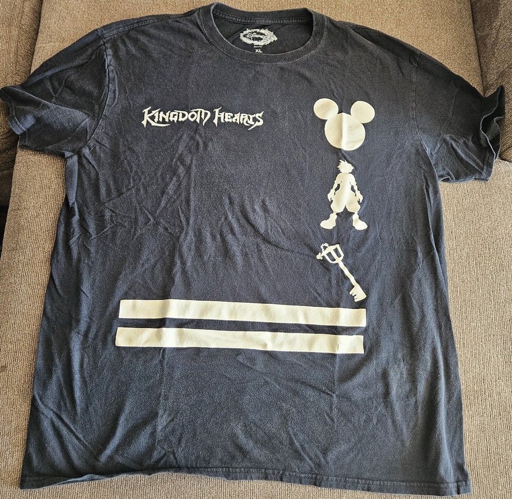 SQUARE ENIX KINGDOM HEARTS Disney Mickey Sora Video Game Vintage Shirt XL RARE🗝