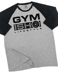 068. RAGLAN GYMISH Funny Workout Gym T-Shirt for Men