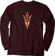 Blue 84 Mens Arizona State Sun Devils Long Sleeve T Shirt Team Color Icon