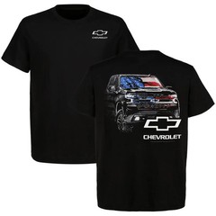Chevy Silverado Patriotic Truck Graphic T-Shirt 2 Sided Tee