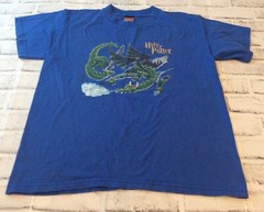 Harry Potter T-Shirt Dragon Blue 2000 Y2K Tee Shirt Youth XL