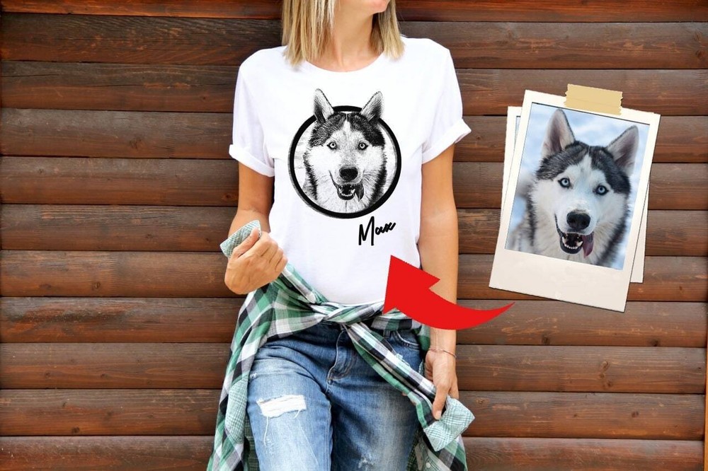 Custom dog shirt Personalized dog shirt Personalized Dog Face T-shirt, Dog