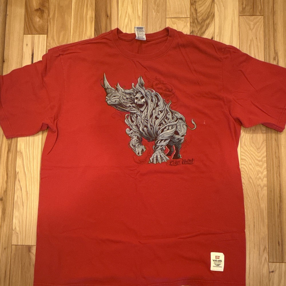 Ecko Unltd. The Classic Men’s 2XL Red Cotton Graphic Logo Crew Neck Tee