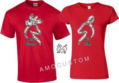 His DOE Her Buck VALENTINES LOVE Couple matching funny cute T-Shirts S-4XL