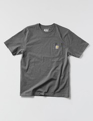 Men’s Heavyweight Pocket T-Shirt Loose Fit Workwear Cotton Short Sleeve Tee
