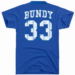 AL BUNDY polk high vintage 80s football jersey 33 costume gift gym T Shirt BLUE