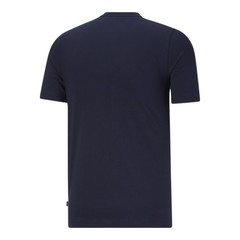 PUMA Essentials Embroidery Logo Crew Neck Short Sleeve T-Shirt Mens Blue Casual